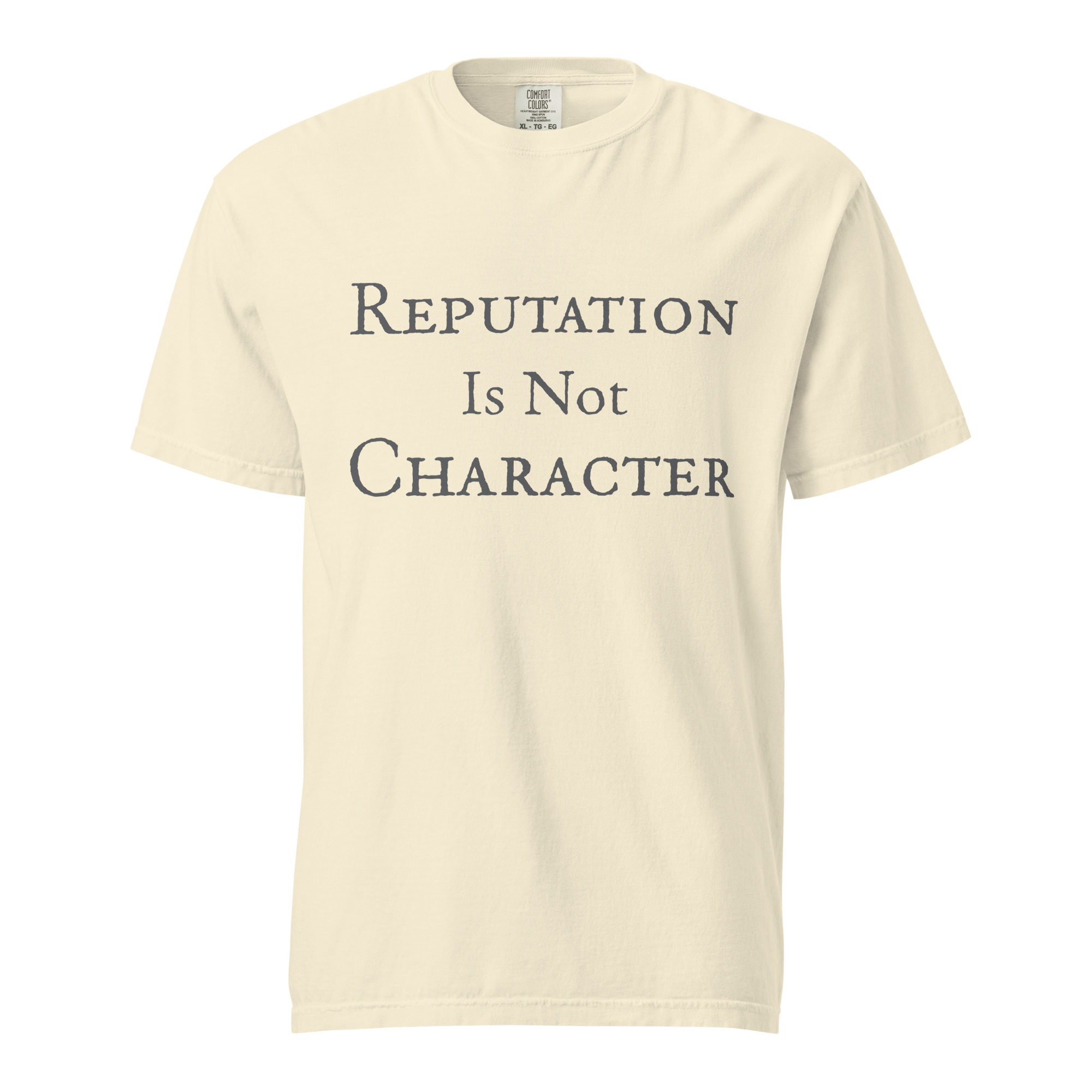 Reputation Is Not Character shirt mockup
